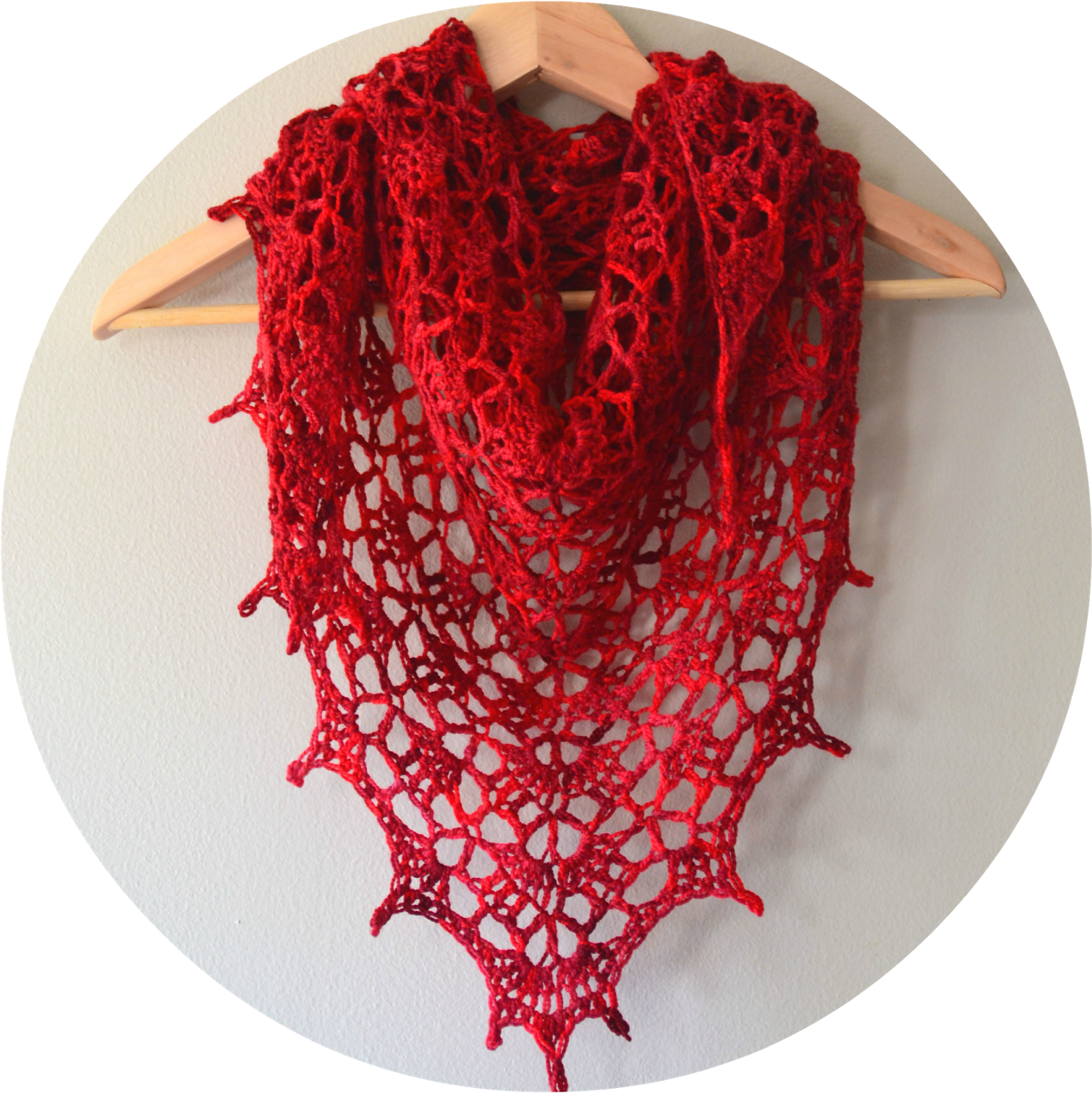 The Best Thing About This Pattern Is, It's Free It - Red Crochet Shawl (1592x1600), Png Download