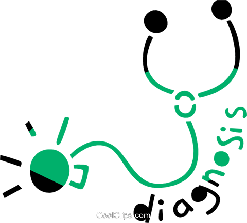 Estetoscópio Com Diagnóstico Mensagem Livre De Direitos - Illustration (480x435), Png Download