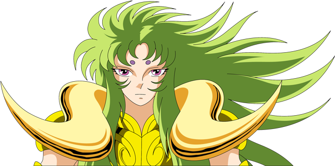 Shion Face - Cavaleiros De Ouro Shion (700x350), Png Download