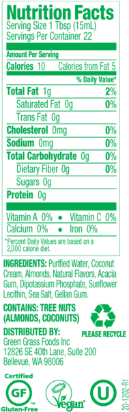 French Vanilla - Nutpods Creamer Ingredients (600x600), Png Download