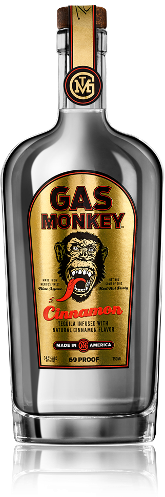Gysot Gas Monkey Tequila - Gas Monkey Cinnamon Tequila (377x1000), Png Download