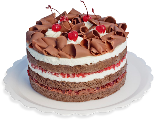 Pedaço Torta Png - Bolo Floresta Negra Naked (550x415), Png Download