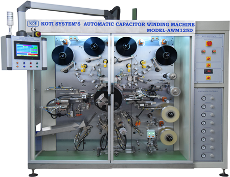 Automatic Capacitor Winding Machine Model-amw125d - Capacitor (460x346), Png Download