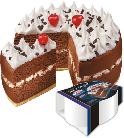 Black Jungle - Torta Helada Selva Negra (480x524), Png Download