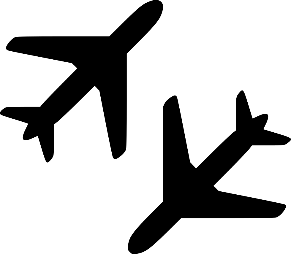 Planes Back Forth Diagonal Comments - Icon (980x856), Png Download