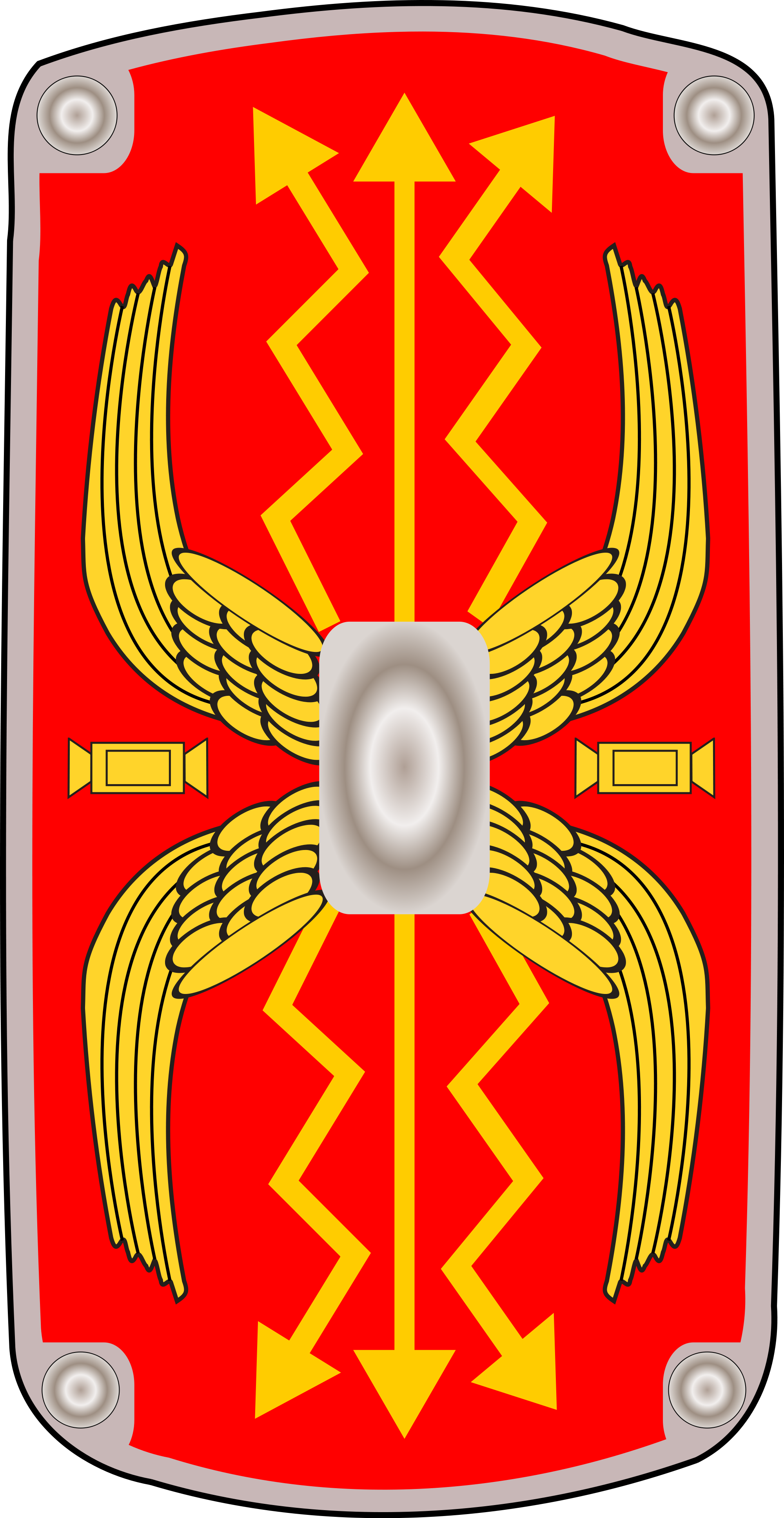 Svg Library Stock File Svg Wikimedia Commons Open - Roman Shield (2000x3870), Png Download