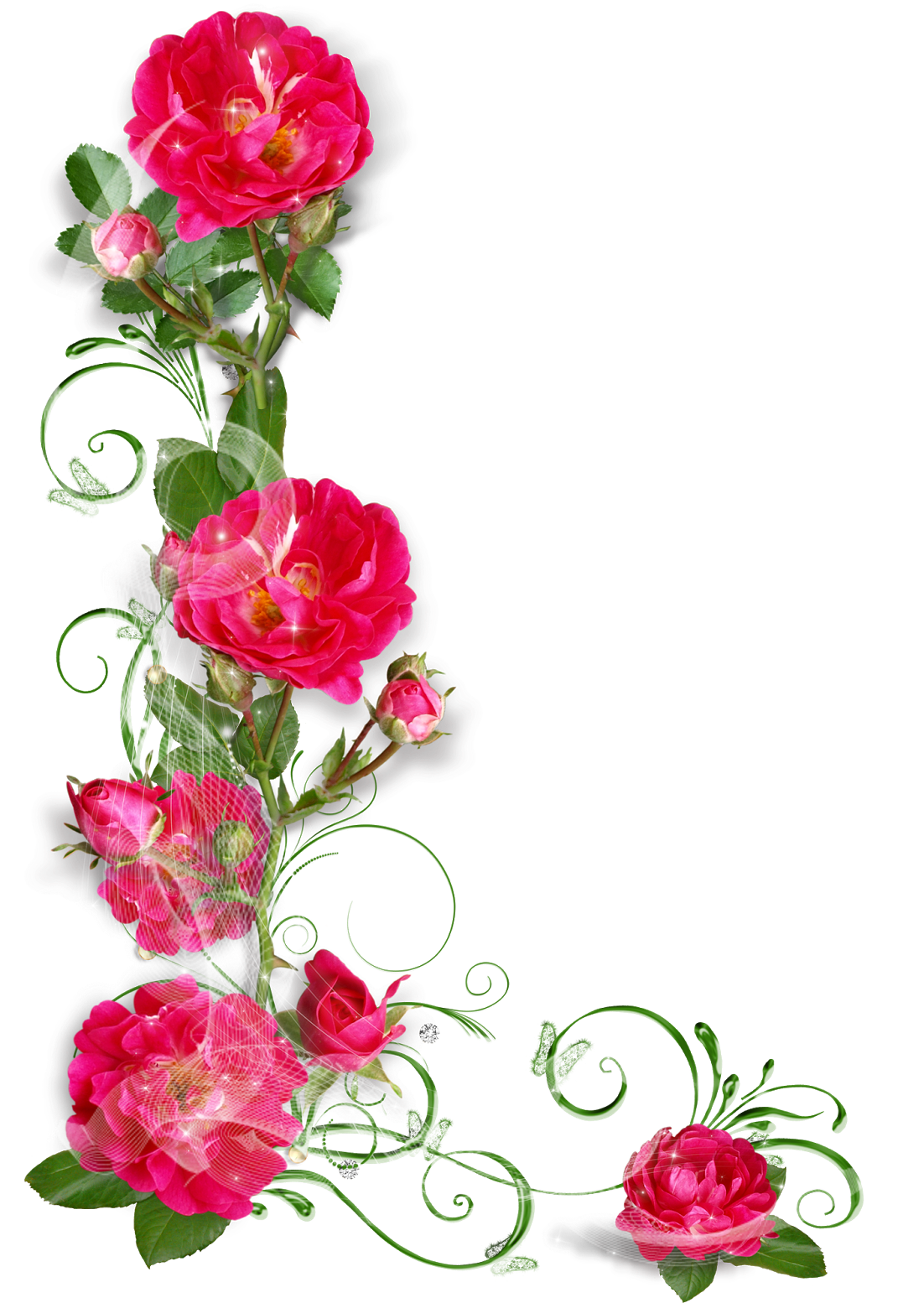 Gifs De Marcos De Flores (1145x1600), Png Download
