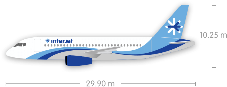 Interjet-superjet100 - Interjet (766x294), Png Download
