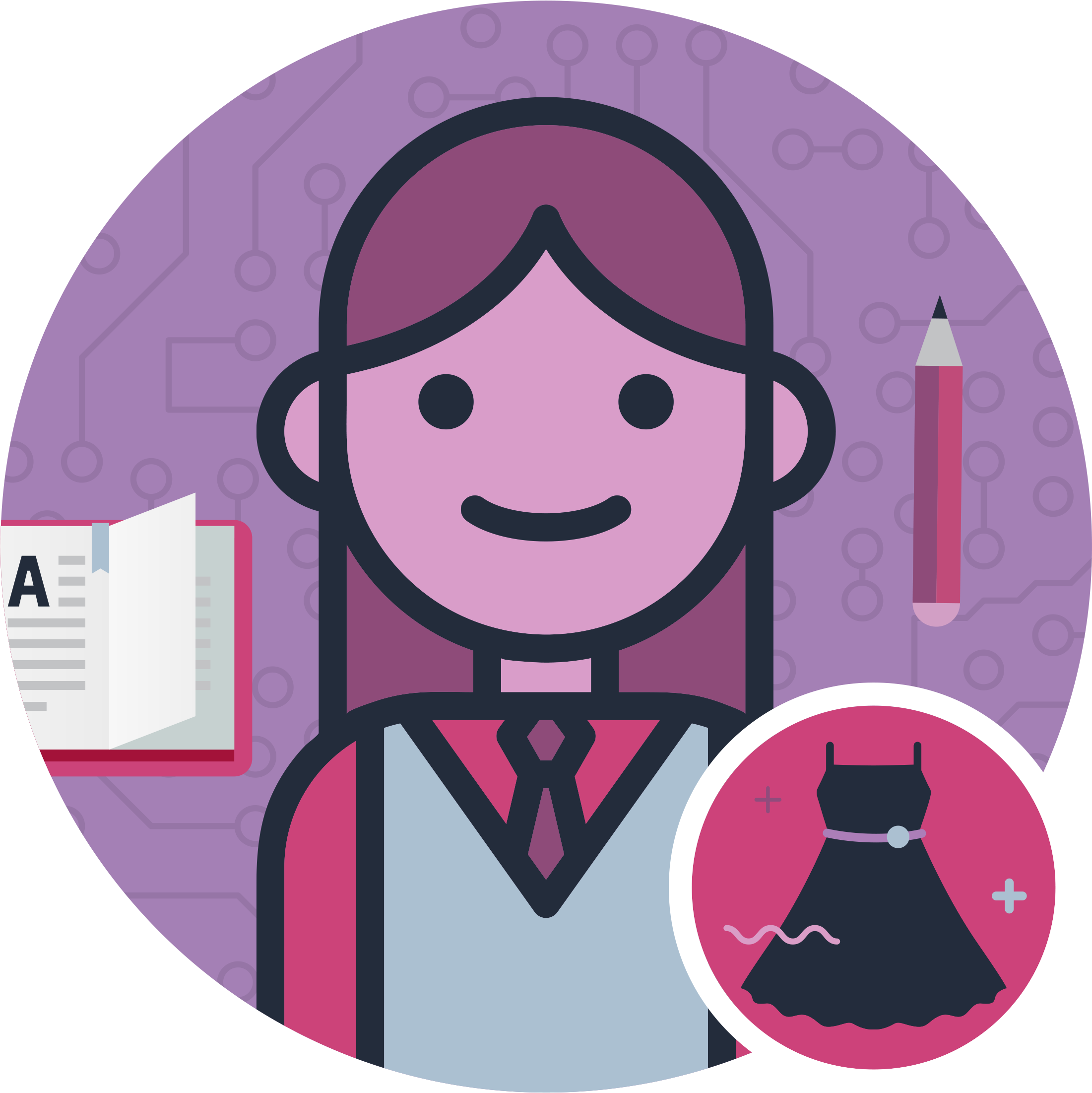 Stem Of Fashion Design Student Design Kit Icon Pretty - Fashion Student Icon Png (2232x2232), Png Download