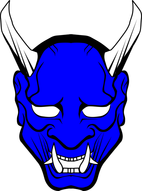 Lucifer Satanism Devil Demon - Oni Mask Art (559x750), Png Download