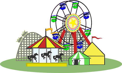 North Central Missouri Fair - Amusement Park Clipart (500x300), Png Download