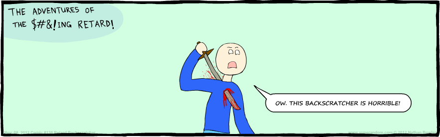 And That's Why You Shouldn't Buy Backscratchers From - Cartoon (882x275), Png Download