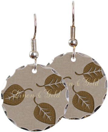 Chic Gold Leaf Earring - Cafepress Transgender Pride Flag Earring Circle Charm (460x460), Png Download