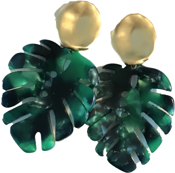 Palm Leaf Averi Earring (1000x1000), Png Download