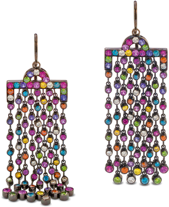 Chromadelic-earrings - Earring (940x940), Png Download