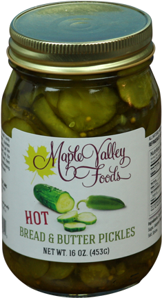 Hot Bread & Butter Pickles - Spring Creek Foods (345x453), Png Download