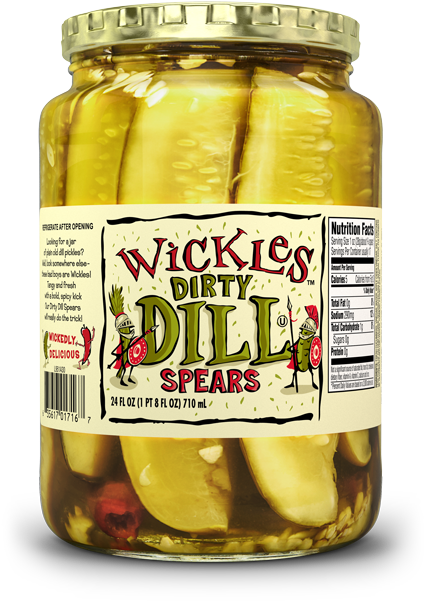 Shop - Wickles Pickle Chips - 16 Fl Oz Jar (445x600), Png Download