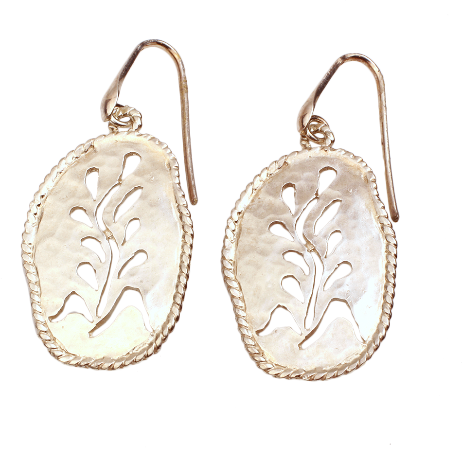 Sterling Silver Wheat Earrings - Earrings (1000x1000), Png Download