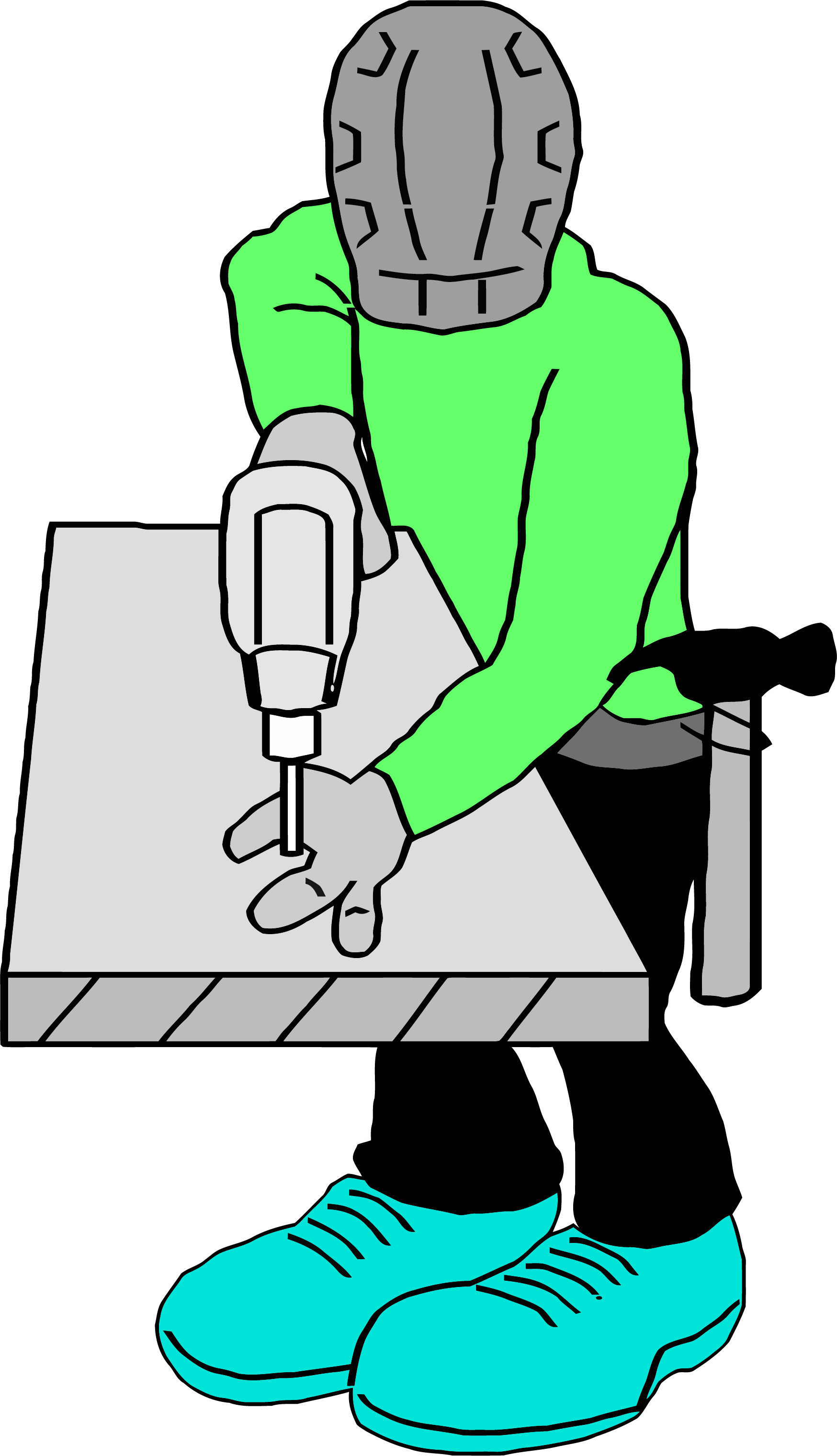 Carpenter Drill Clipart Png - Carpenter Clipart (1748x3041), Png Download