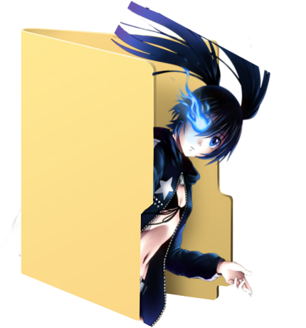 Black Rock Shooter - Download Anime Icon (442x460), Png Download