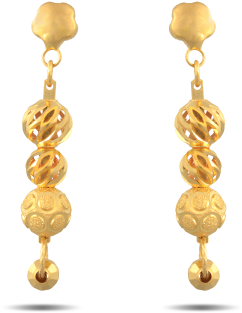 Gold Earring - Gold Earrings With Price (375x375), Png Download