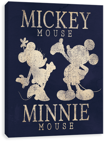 Silhouette Mickey & Minnie Mouse - Mickey Mouse (500x500), Png Download