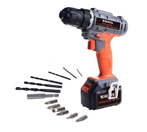 Terratek Fast Charge Cordless Combi Drill - Terratek 18v Li-ion Cordless Drill (1 X 1.5ah Battery) (759x475), Png Download