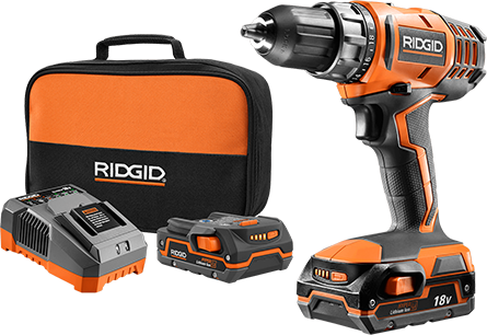 Was $229 - Ridgid 18-volt Compact Drill/driver Kit - R860052k (445x306), Png Download