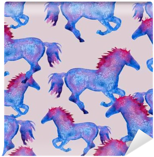 Silhouette Of A Horse - Watercolor Painting (400x400), Png Download