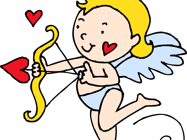Heart Drawing Free On - Cupid Clipart (640x480), Png Download