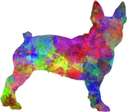 Bleed Area May Not Be Visible - Boston Terrier Watercolor (600x480), Png Download