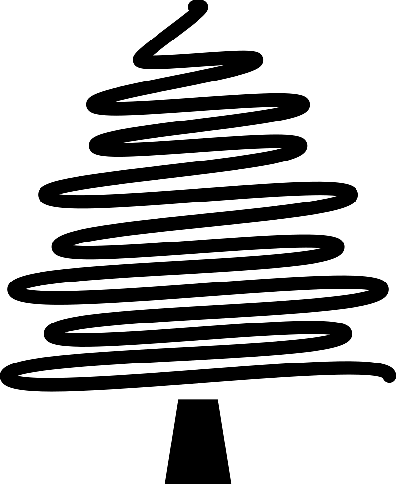 Christmas Tree Drawing - Simbolo Arbol De Navidad (802x980), Png Download