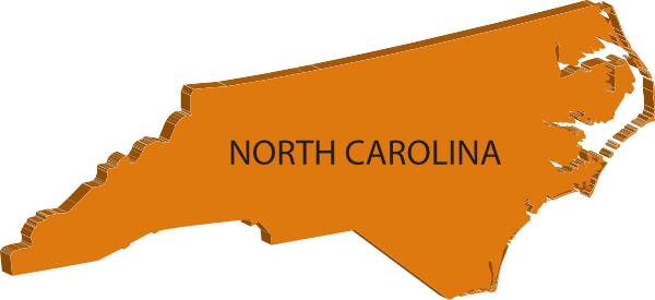 Small Map Of North Carolina (600x275), Png Download