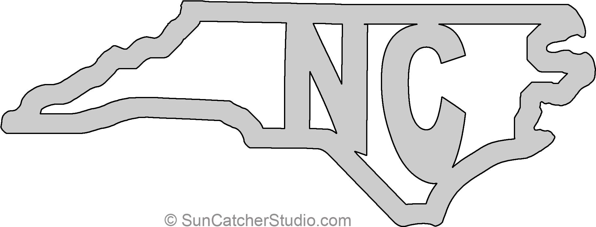 North Carolina Map Shape Text, Outline Scalable Vector - Scalable Vector Graphics (2000x2000), Png Download