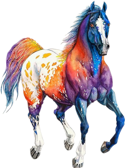 Horse (433x582), Png Download