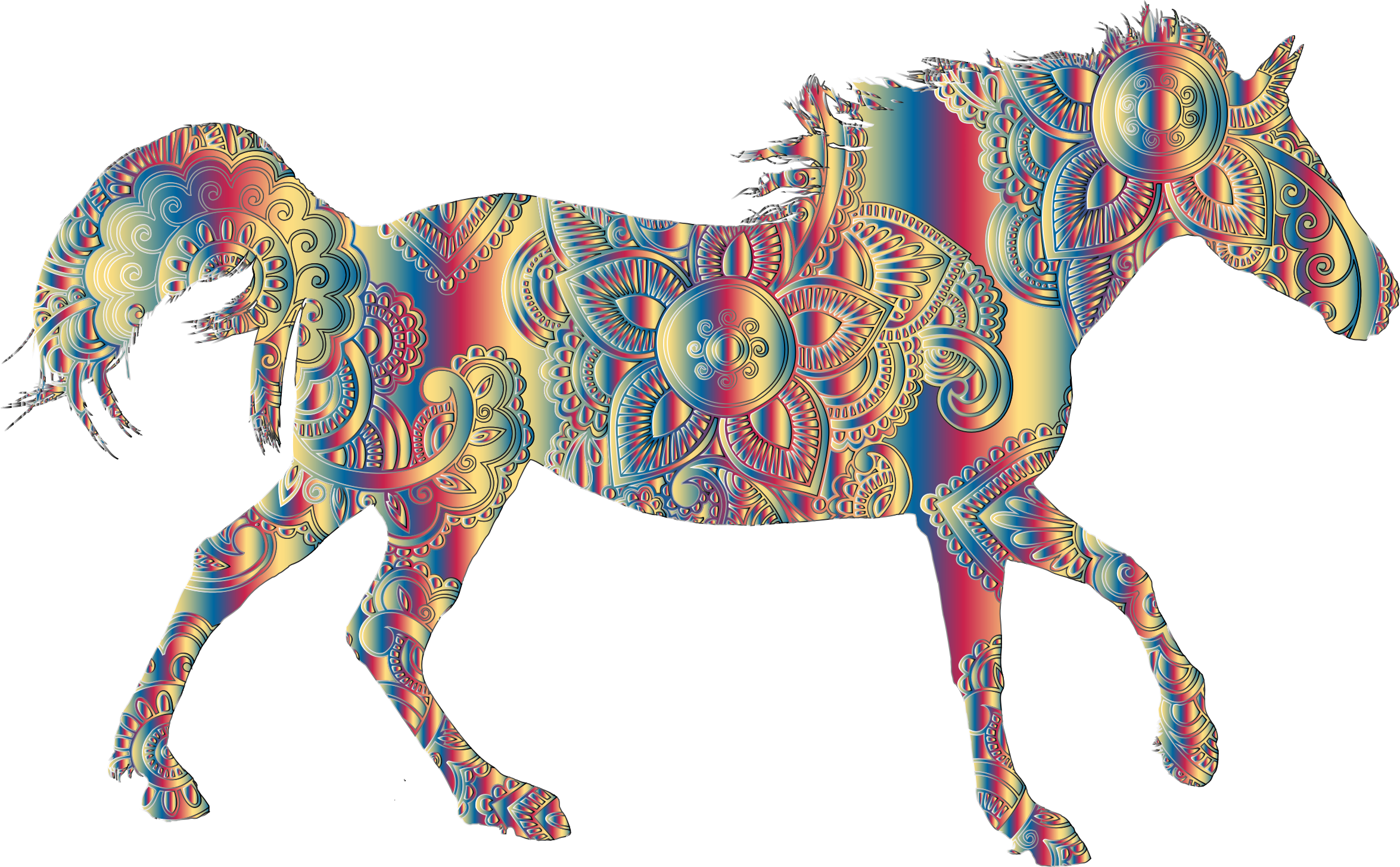 Free Download Arabian Horse Silhouette Clipart American - Arabian Horse Silhouette (2350x1456), Png Download