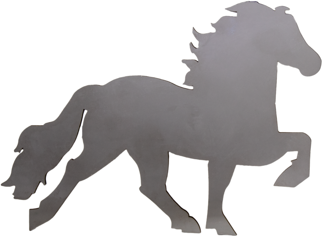 Icelandic Horse Badge - Icelandic Horse Silhouette (1200x961), Png Download