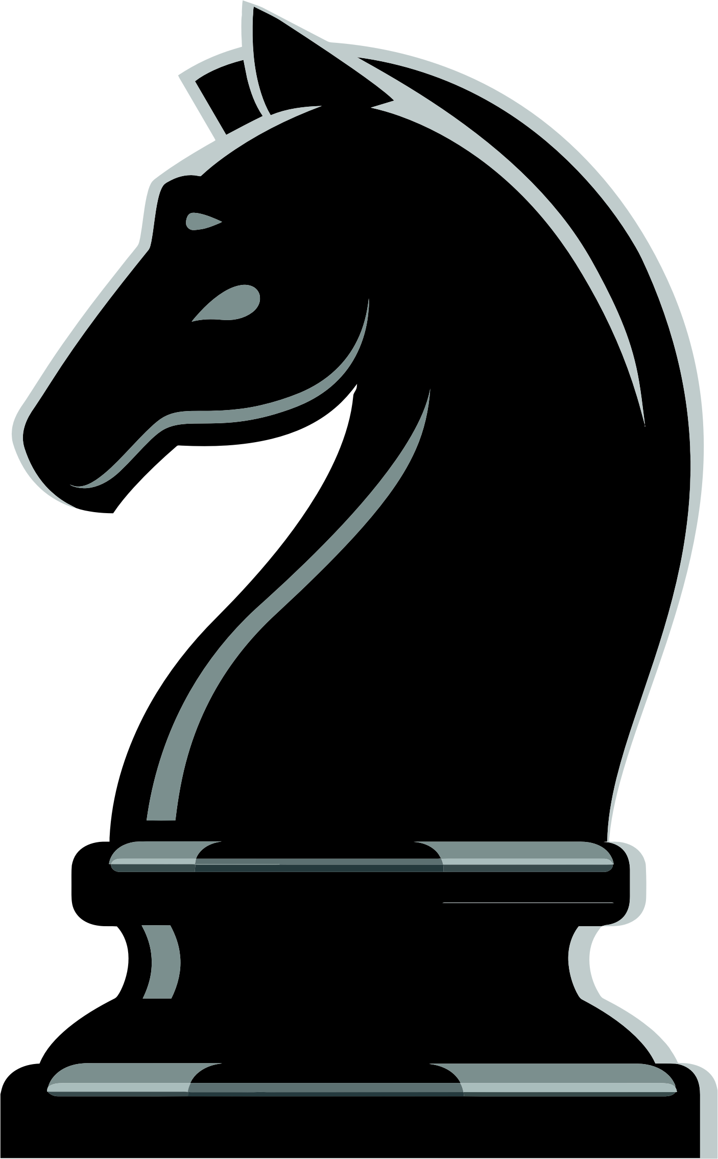 Knight Svg Horse Silhouette - Knight Chess Piece (1406x2270), Png Download