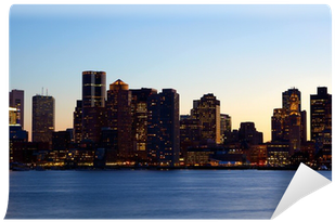 Sunset Time View Of Boston Skyline Over Charles River, - Boston Harbor (400x400), Png Download