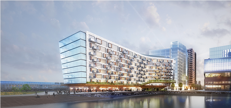 Rendering White Brick 800x600 - Waterfront Luxury Development (800x600), Png Download