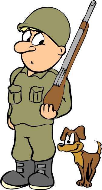 Military - World War 1 Cartoon Soldier (337x627), Png Download