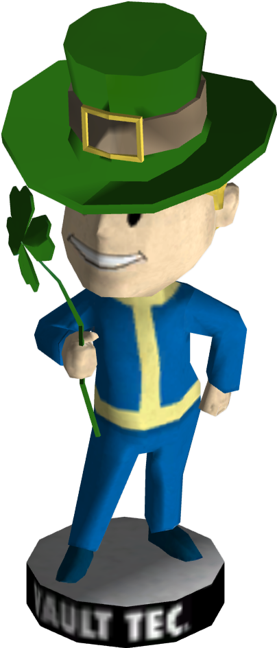 Bobblehead - Luck - Vault Boy Bobblehead Luck (500x1000), Png Download