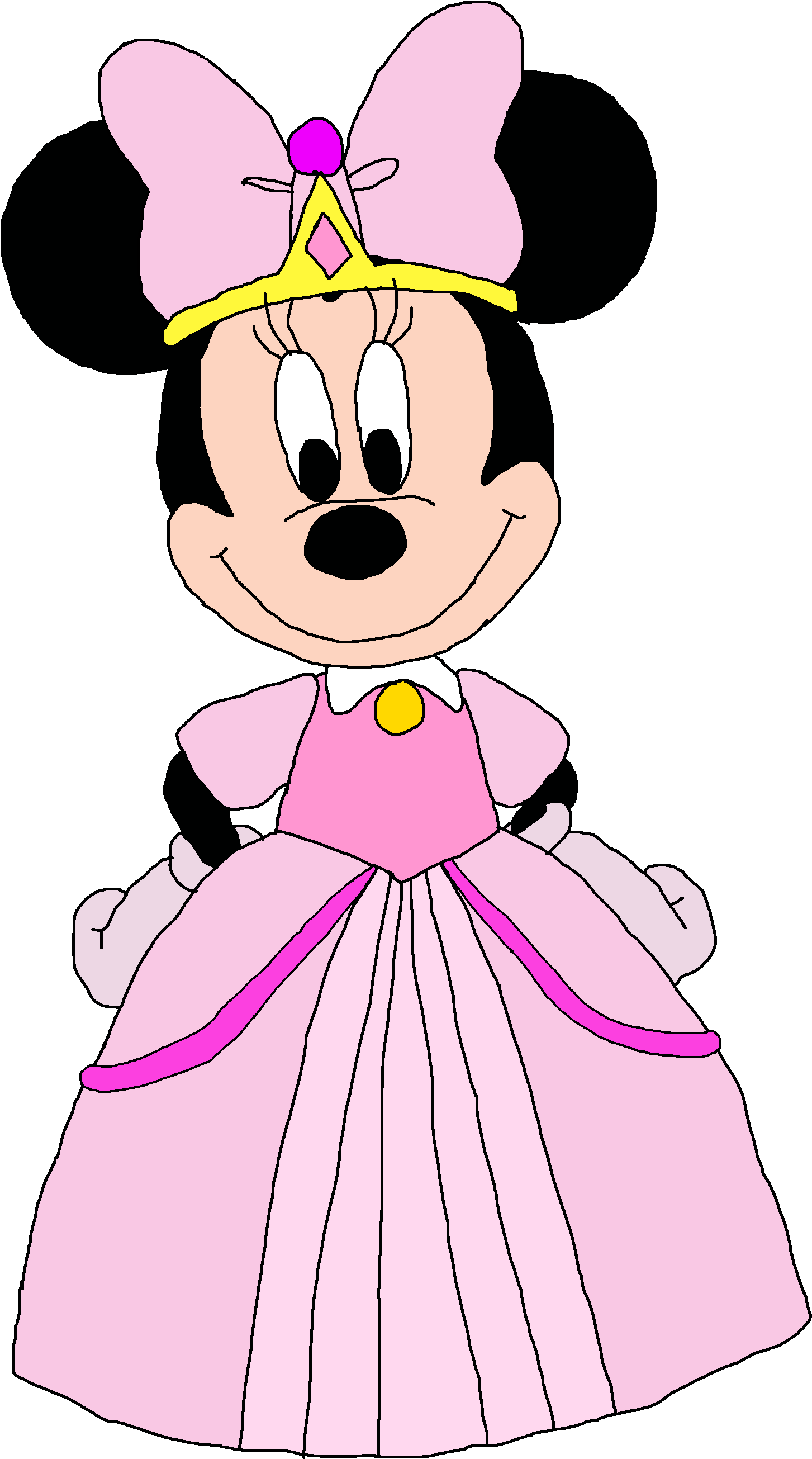 Mickey Mouse Clubhouse Fan Art - Princess Minnie (1735x2734), Png Download