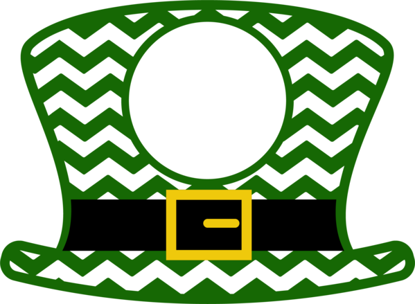 Chevron Leprechaun Hat With Monogram Circle - Split W Monogram Letter (599x439), Png Download