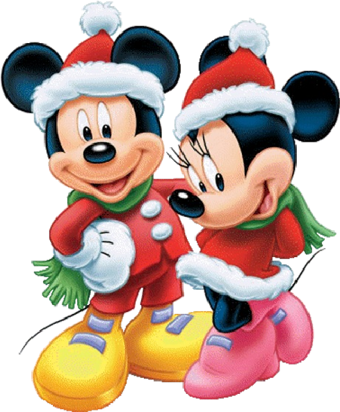 Mickey Mouse Clubhouse Clipart 2 Image - Disney Characters At Christmas (600x600), Png Download