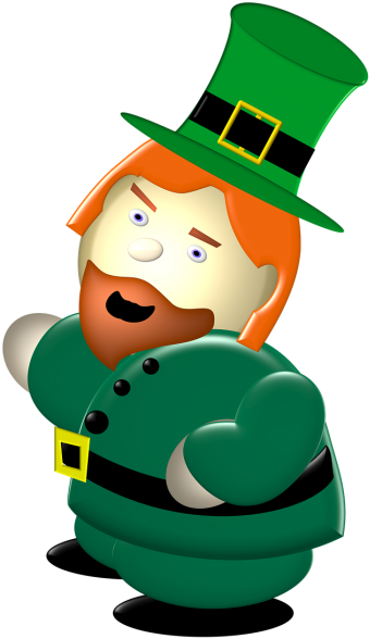 Patricks - Orange Leprechaun (500x688), Png Download