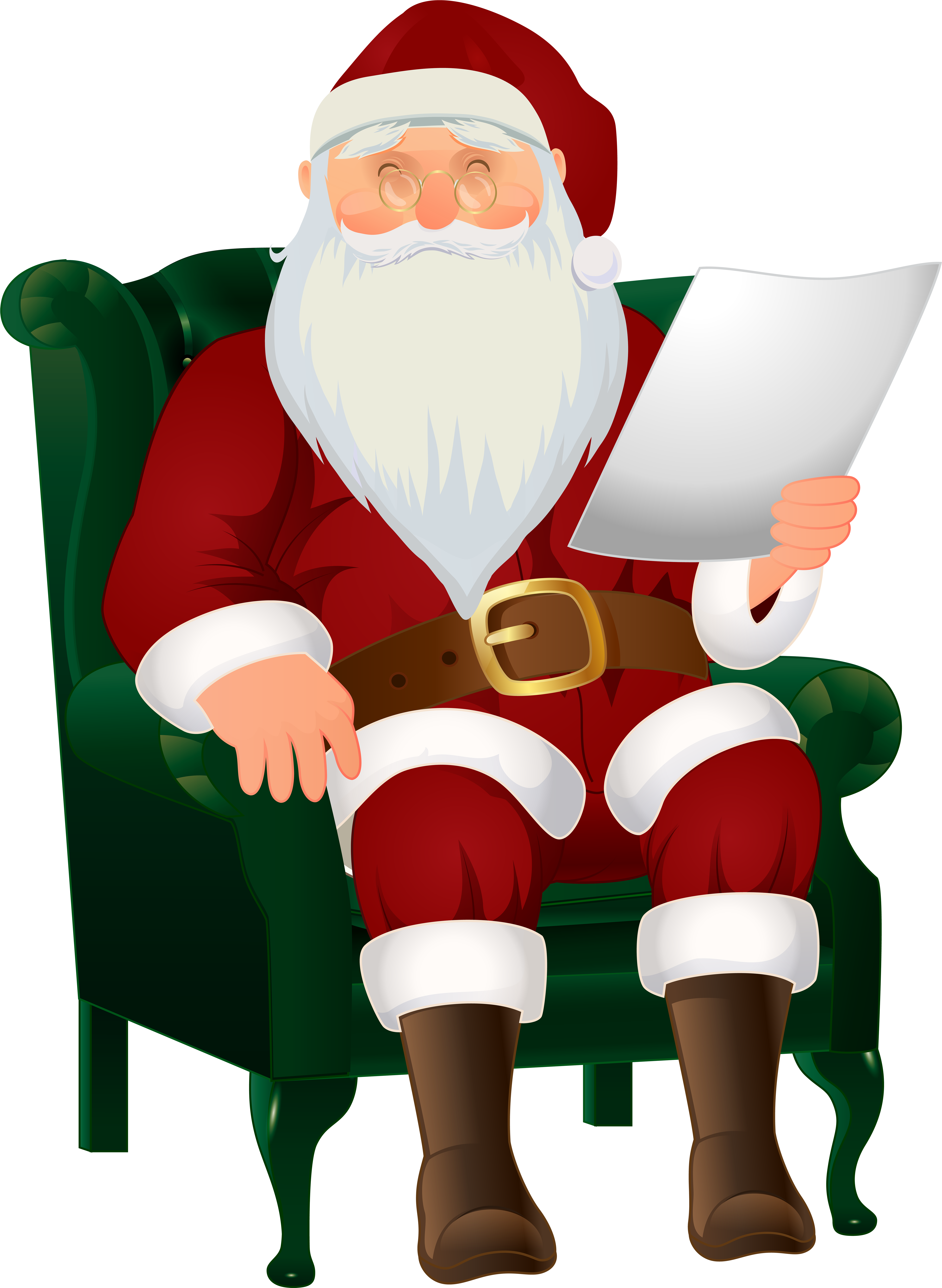 Santa Claus Sitting Png (5883x8000), Png Download