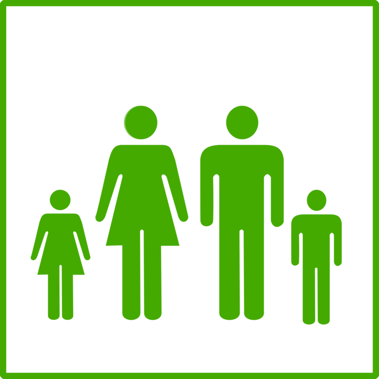 Computer Icons Family Child International Breastfeeding - Green Family (750x750), Png Download