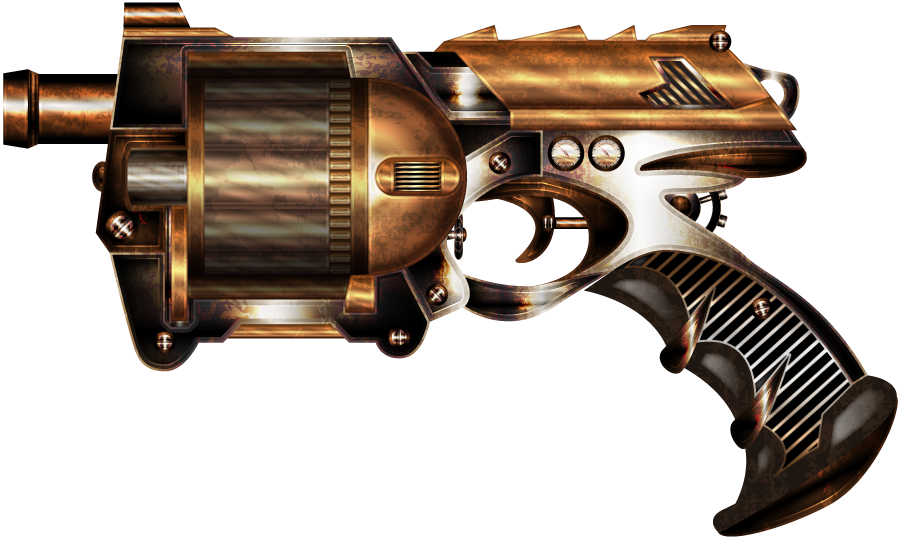 Rusty Steampunk Gun By Illustratorg On Deviantart Graphic - Steampunk Gun Transparent (900x540), Png Download