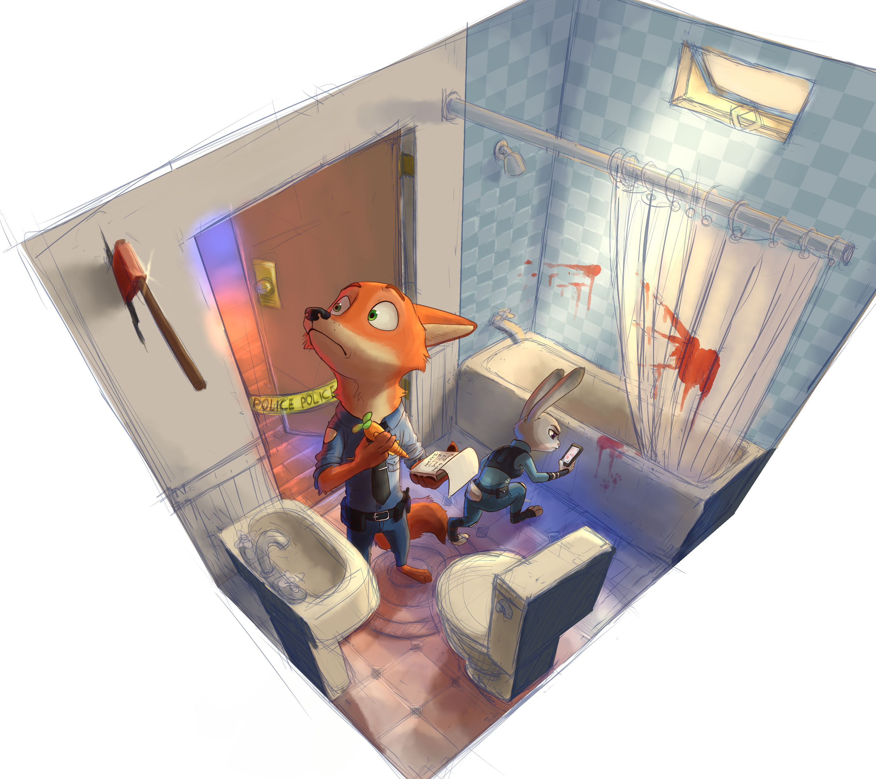 Crime Scene [art By Me] - Crime Scene Art (2788x2480), Png Download